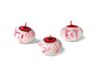 Očné plávajúce sviečky 4 cm Halloween Candle 3 ks