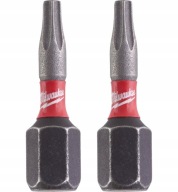 Nárazový bit Torx10 s otvorom 25 mm, 2 ks.