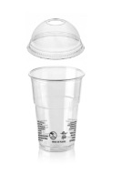 SHAKE PET hrnček 250/300ml s vypuklým viečkom 50 ks