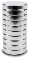 SILNÝ VALEC NEODYMIOVÝ MAGNET 10x2 mm, okrúhly, Sensei - 10 ks.