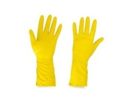 Rukavice do domácnosti, opakovane použiteľné gumené rukavice, žlté, veľkosť M