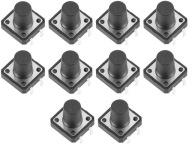 Mikrospínač 4,3mm Tlačidlo prepínača 12x12x4,3mm 10ks.
