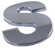 ZNAK PÍSMENO CHROMOVANÉ PÍSMENO S S VEĽKÉ 5,6 cm R5G55