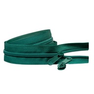 Páska na zips 5mm BOTTLE GREEN + 2 zipsy 1m