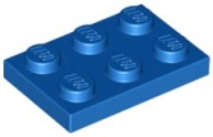 LEGO PLECH 2X3 MODRÝ Č. 3021 PRE 3 KS
