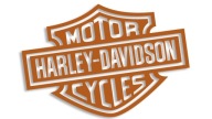 Vysekaná nálepka HARLEY DAVIDSON, hnedá
