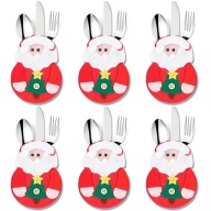 6x PÚZDRO SANTA CLAUS NA VIANOČNÝ PRÍBOR