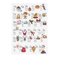 Vianočný vzdelávací plagát Adventná abeceda ABC