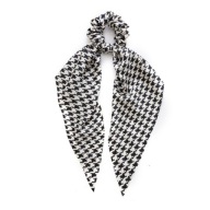 Vlasová elastická, dlhá šatka v štýle houndstooth, PIN UP GUM93