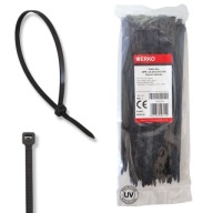Sťahovacie pásky 4,8x250 čierne UV 100 kusov sťahovacie pásky ERKO sťahovacie pásky