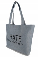 A4 I HATE MONDAY nákupná taška, šedá