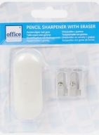 Dvojité kovové orezávatko, manuál + guma, Office Essentials SET