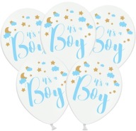 Latexové BABY SHOWER Balóny Blue It's a Boy 5 ks.