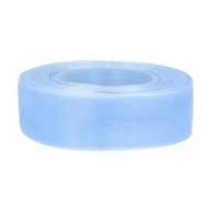 MODRÁ ŠIFÓNOVÁ STUHA modrá polyesterová STUHA 25mm ORGANZA 3149