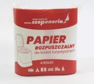 PAPIER NA TURISTICKÉ WC 4 VALCE, BIELY