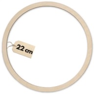 Drevená obruč 22 cm, leštená, na lapač snov, kruh, kruh, základ makramé