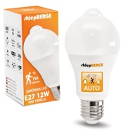 E27 12W LED žiarovka s pohybovým a súmrakovým senzorom