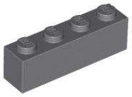 LEGO 3010 Brick Brick Brick Dark Grey DBG 1x4 10 dielikov