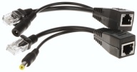 Adaptér pre napájanie cez POE-UNI-B krútený-pair kábel, čierny
