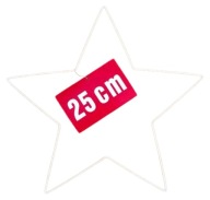 BIELA ​​kovová hviezda 25 cm - lapač snov