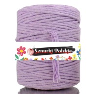 PRÍRODNÁ BAVLNA TWISTED MACRAME STRUN, FIALOVÁ ECO, 100m, 3mm