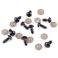 10x Safe CLAMP EYES očká na maskové hračky ČIERNA 10 mm