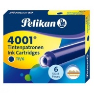 Náboje Pelikan 4001 TP/6 krátke, 6 ks - modré