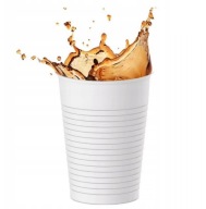 Plastové poháre biele 200ml pohár 100 ks