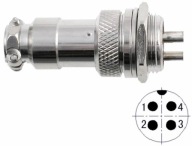 Zásuvka + zástrčka panelu, C091 (GX16), 4 pin