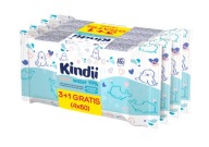 KINDII ČISTÁ VODA VLHČENÉ Utierky 99% VODA 4X60 KS. 3 + 1 ZDARMA