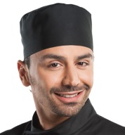 KUCHÁRA KRÁTKY ČIERNY GASTRONOMICKÝ ČIAPOK L/XL