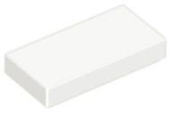 LEGO TILE 3069b 30070 TILE 1x2 biela NOVINKA (1g)