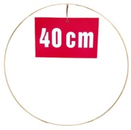 ZLATÝ prsteň/ráfik na lapače snov a makramé, 40 cm