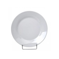 Veľký jedálenský tanier, plochý, porcelánové taniere, biely, hladký, 24 cm, riad