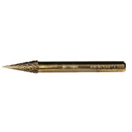 KUŽEĽOVÝ OTOČNÝ PILNÍK NA KOV 6MM M TiN MAG