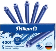 PELIKÁNOVÉ NÁPLNE do plniacich pier, DLHÉ MODRÁ, 5 kusov