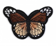 Nažehľovacia termonáplasť Butterfly Applique Patch HNEDÁ-béžová /2813
