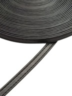 Eko kožený remienok na tašku 6 mm / 100 cm čierny
