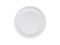 Biele papierové taniere 18cm 6ks Gril