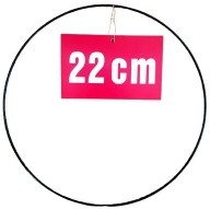 ČIERNY prsteň/ráfik na lapače snov a makramé, 22 cm