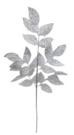 KONIEK VIANOČNÉHO STROMU S LISTOM 80 cm Strieborná