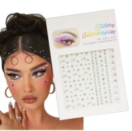 NÁLEPKY KRIŠTÁĽOV TVÁR ZIRKONIOVÉ DIAMANTY 3D OČI MAKE-UP NECHTY