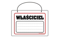 Laminovaný nápis VLASTNÍK na predajňu - A5