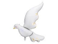Fóliový balón Dove 80x100 cm biely Communion Wedding Party Deco