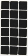 Samolepiace plsti STAROSTLIVOSŤ O PODLAHU 30 x 30 mm ČIERNA