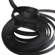 Pletená rúrka pre kábel od 10 mm do 17 mm, čierna