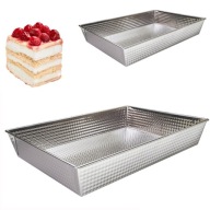 Klasický obdĺžnikový plech na torty 36 cm, veľký, pocínovaný