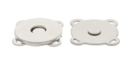 Magnetická spona na kabelky, tašky na batohy, Nikel Strieborné šitie 18/2mm