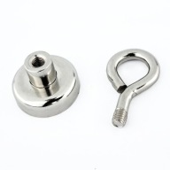 NEODYMIOVÝ MAGNETICKÝ DRŽIAK 25MM S ZATVORENÝM HÁKOM KAPACITA 22 KG 1 KS