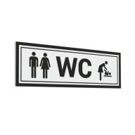 Samolepka na dvere - WC 10x30